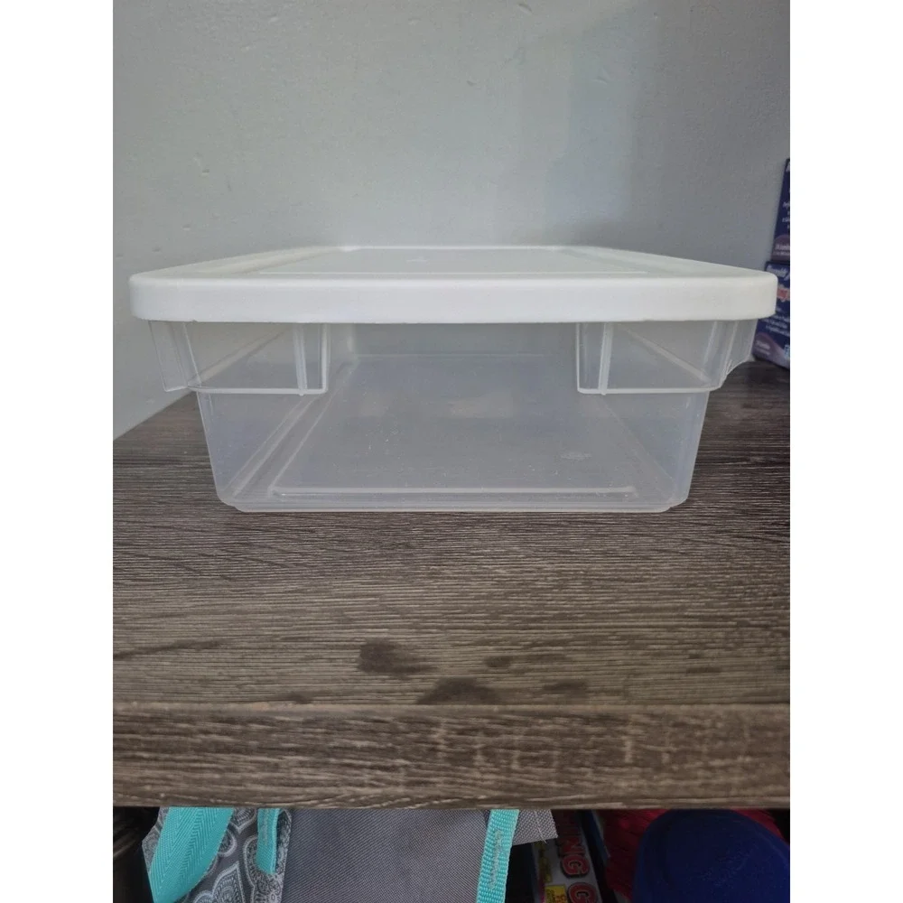 Vintage Rubbermaid 0286 Storage Box Clear Container Plastic